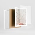 Plakat w ramie 40x50 - Słońce w Stylu Boho - słońce, grafika boho - rama biała
