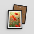 Plakat w ramie 30x40 - Makowa Pasja - maki, kwiaty - rama czarna