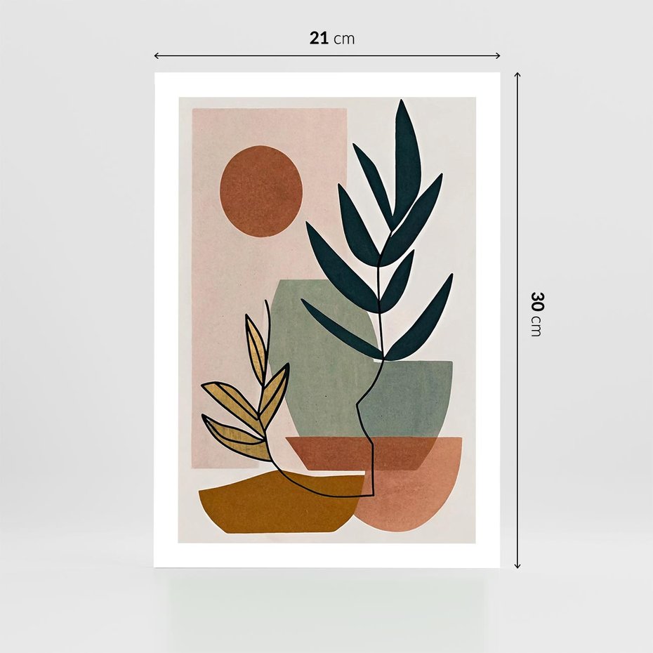 Plakat bez ramy 21x30 - Rozkwitająca Boho Wyobraźnia - boho obraz, abstrakcja