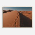 Obraz w ramie 120x80 - Piasek pustyni w ogniu - pustynia, piasek - rama drewno