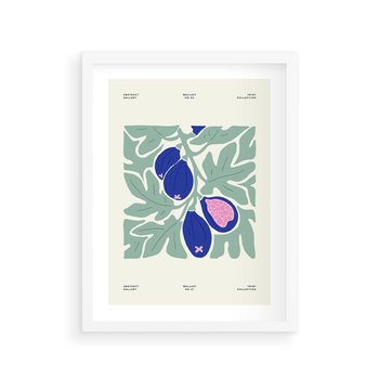 Plakat w ramie 50x70 - Symfonia Przestrzeni - figi, plakat - rama biała