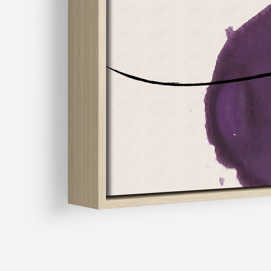 Obraz w ramie 80x120 - Migoczące Echo - abstrakcyjne akwarelowe plamy, nieregularne linie - rama drewno