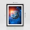 Plakat w ramie 30x40 - Planeta w nieskończoności - ziemia, kosmos - rama czarna