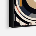 Obraz w ramie 70x100 - Wibracje Marzeń - abstrakcyjny obraz, geometryczne koła - rama czarna