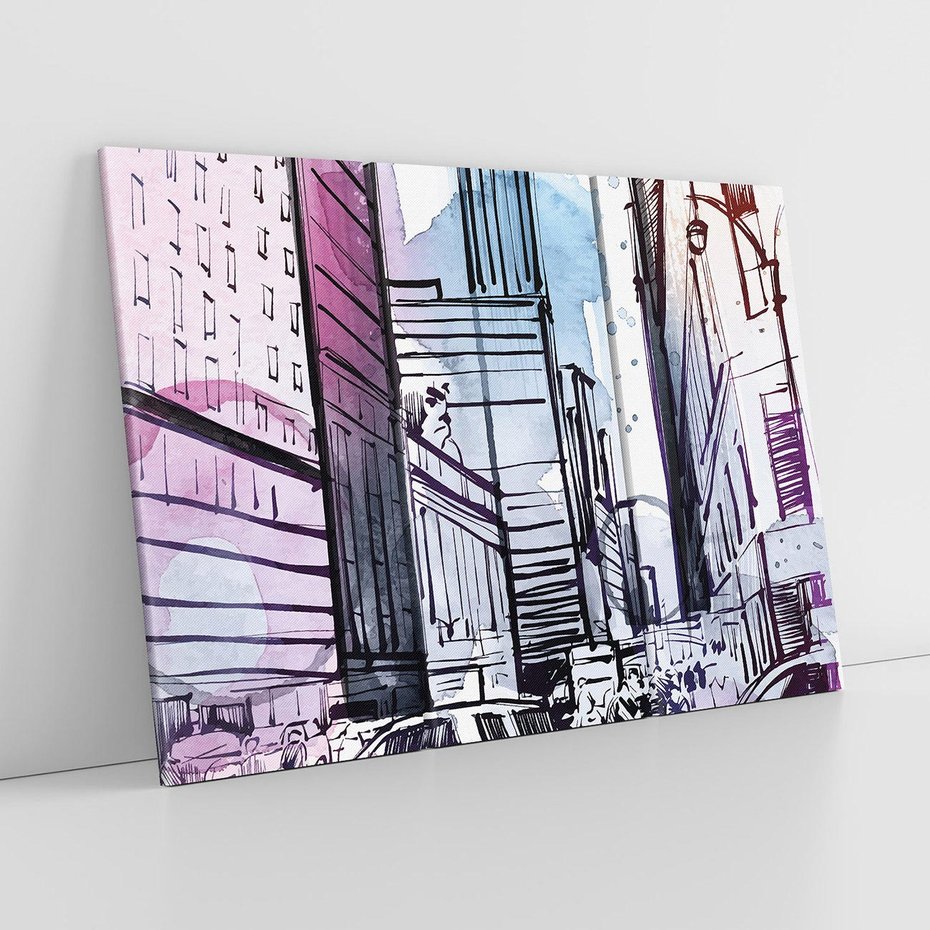 Obraz na płótnie 120x80 - Miasto ożywione pulsującym życiem - szkocja, miasto