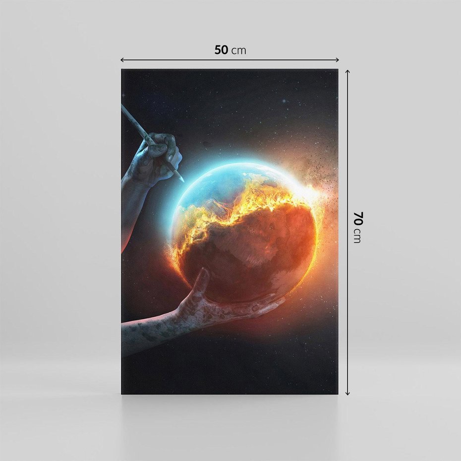 Obraz na płótnie 50x70 - Nieznane przestrzenie - planeta, kosmos