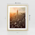Plakat w ramie 40x50 - Nowojorska Skyline - Manhattan, Nowy Jork - rama drewno