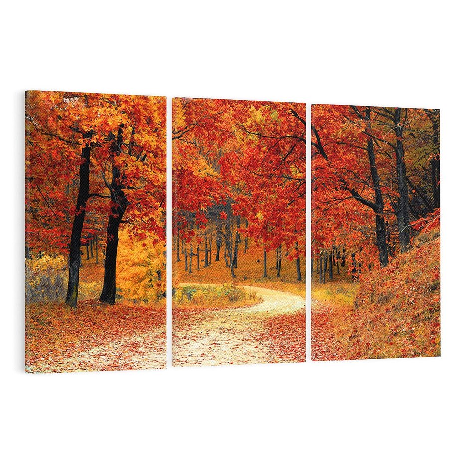 Obraz na płótnie 120x80 - Jesienna melodia lasu - jesień, las