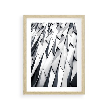 Plakat w ramie 50x70 - Geometryczna Nowoczesność - nowoczesna architektura, gemetryszne formy - rama drewno