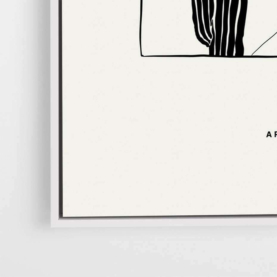 Obraz w ramie 80x120 - Zaklęta roślinna ekspresja - nowoczesna sztuka, minimalistyczny styl - rama biała