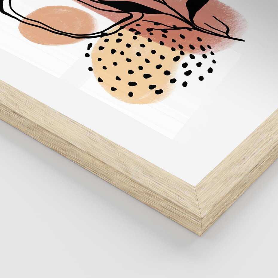 Plakat w ramie 50x70 - Migotliwe Harmonie - abstrakcja, sztuka nowoczesna - rama drewno