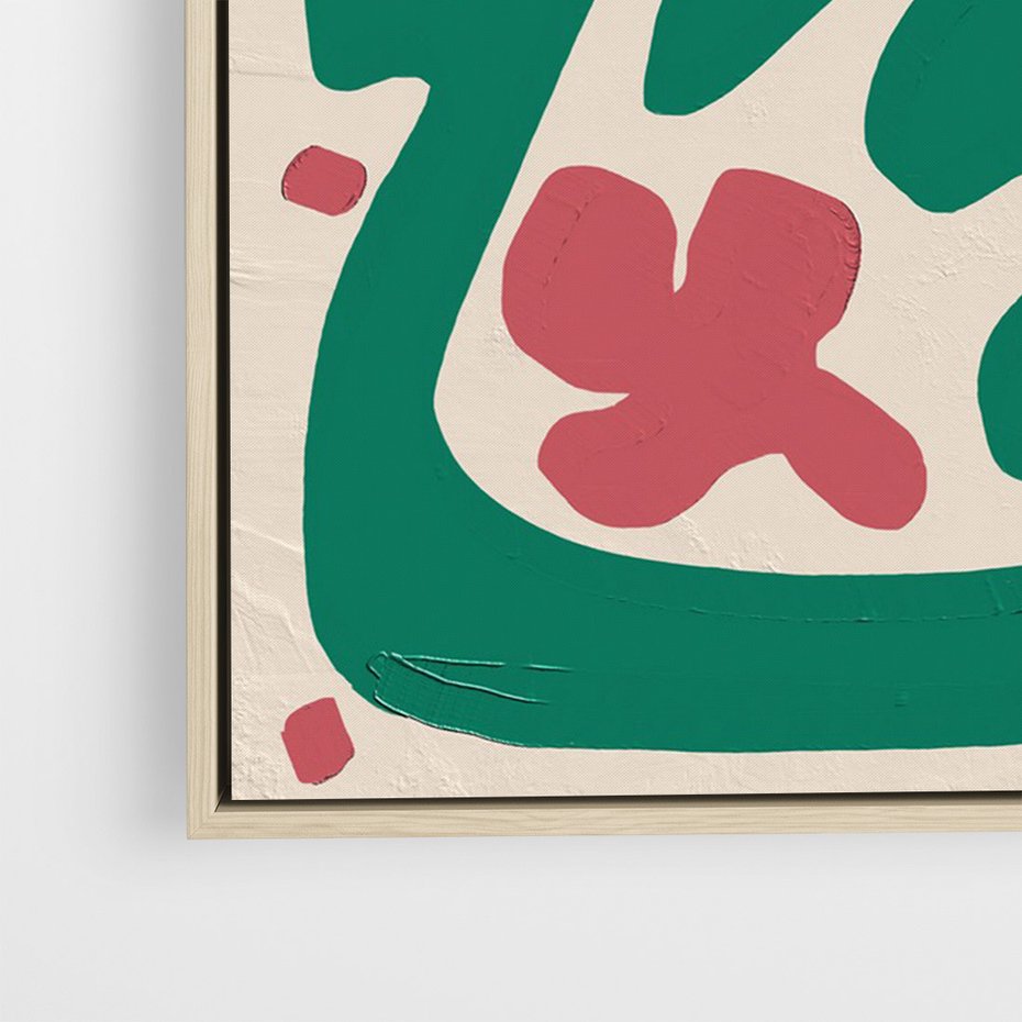 Obraz w ramie 50x70 - Boho Widoki - abstrakcyjny obraz, plakat - rama drewno