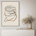 Obraz w ramie 70x100 - Bezczasowe Kontury - abstrakcyjne linie, zaplątane - rama czarna