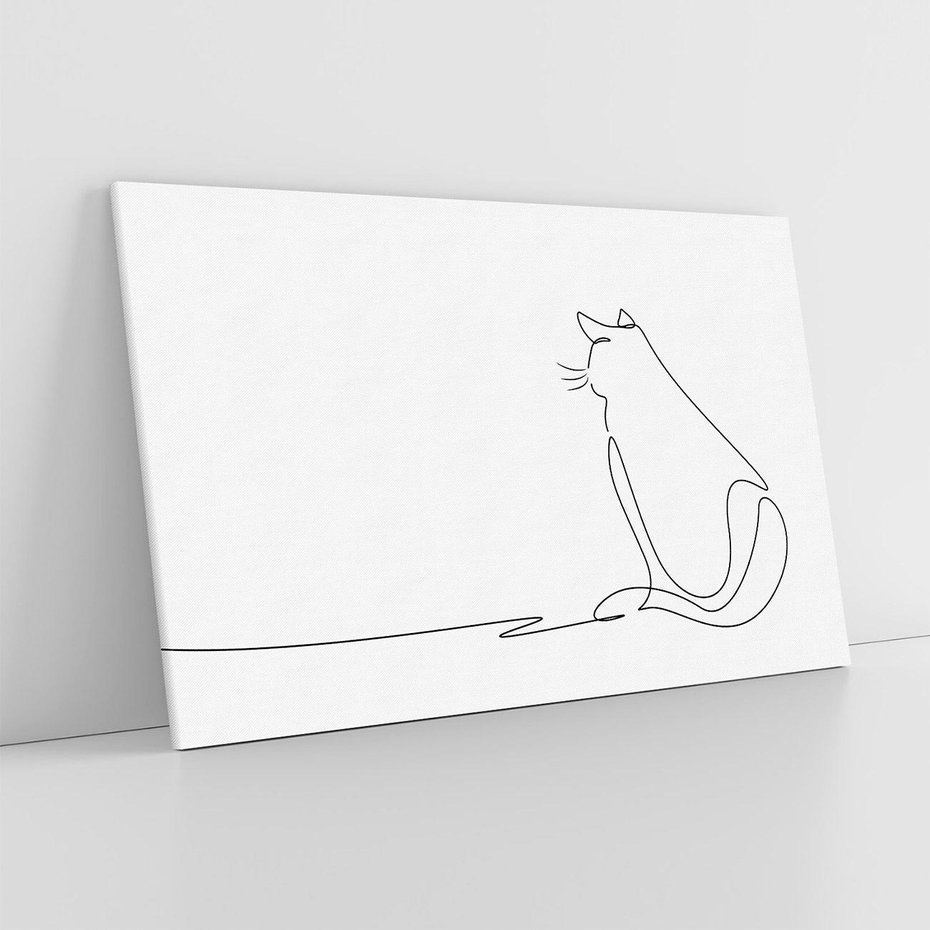 Obraz na płótnie 70x50 - Koci Szkic - szkic, line art