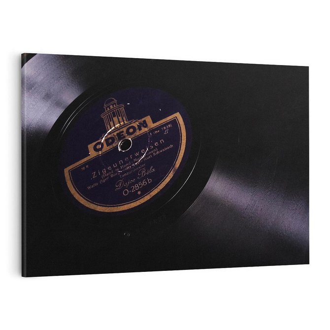 Obraz na płótnie 100x70 - Płyta Vinyl - Muzyka Retro - płyta, vinyl