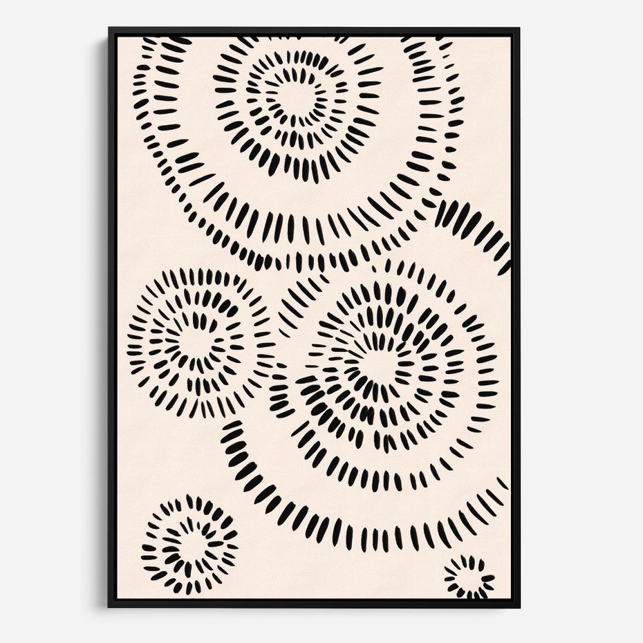 Obraz w ramie 50x70 - Abstrakcyjne Wnętrza - minimalistyczne kształty, odbicia - rama czarna