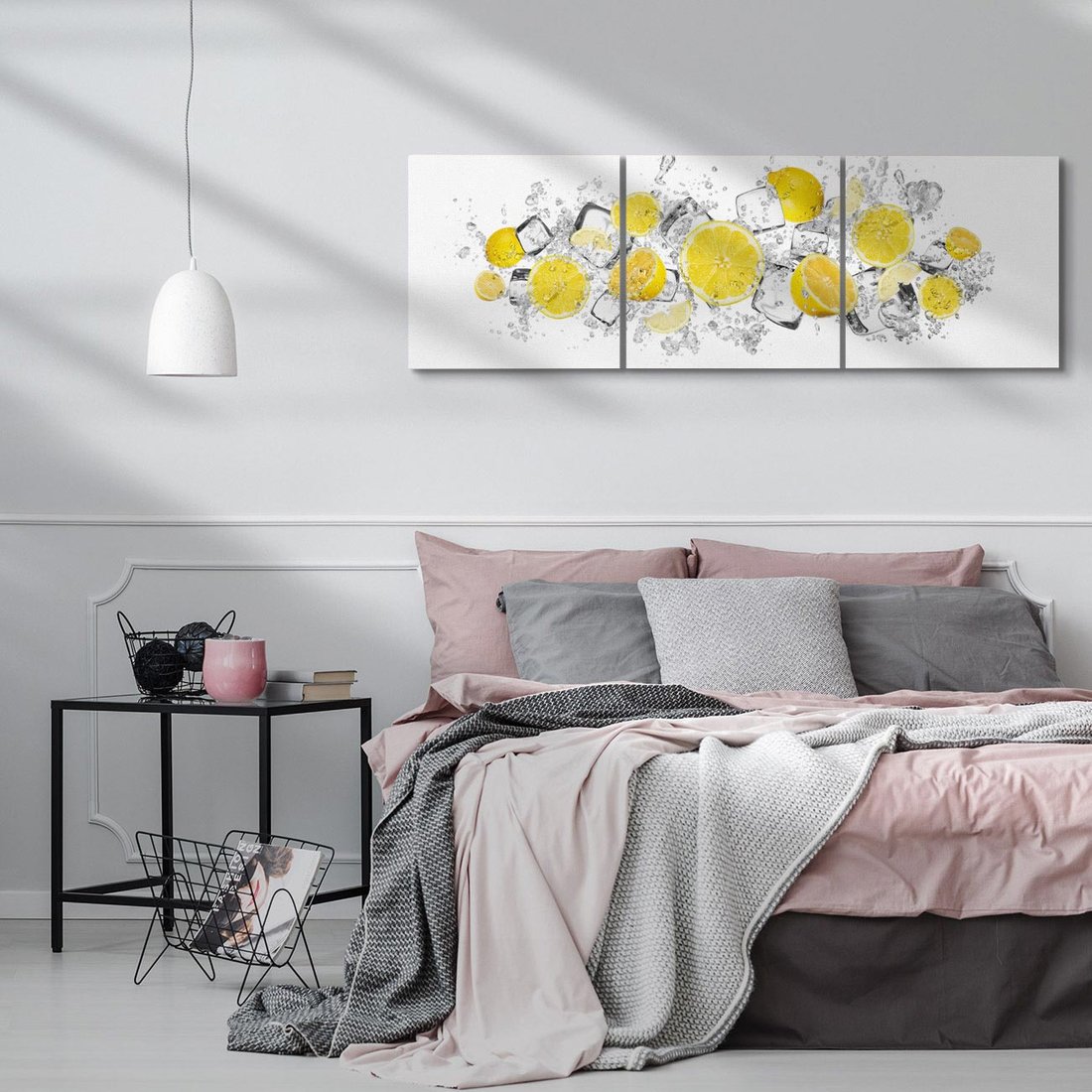 Obraz na płótnie 150x50 - Odkryj świeżość - lód, cytryny