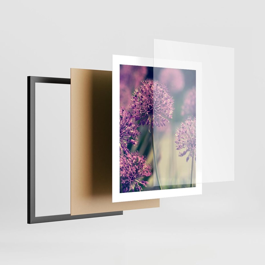 Plakat w ramie 40x50 - Kwiatowa łąka w pełnym rozkwicie - kwiaty, łąka - rama czarna