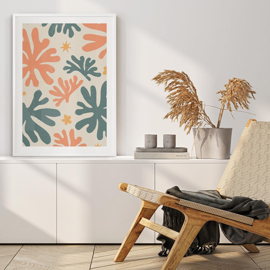 Plakat bez ramy 40x50 - Boho Wybuch - boho formy, kształty