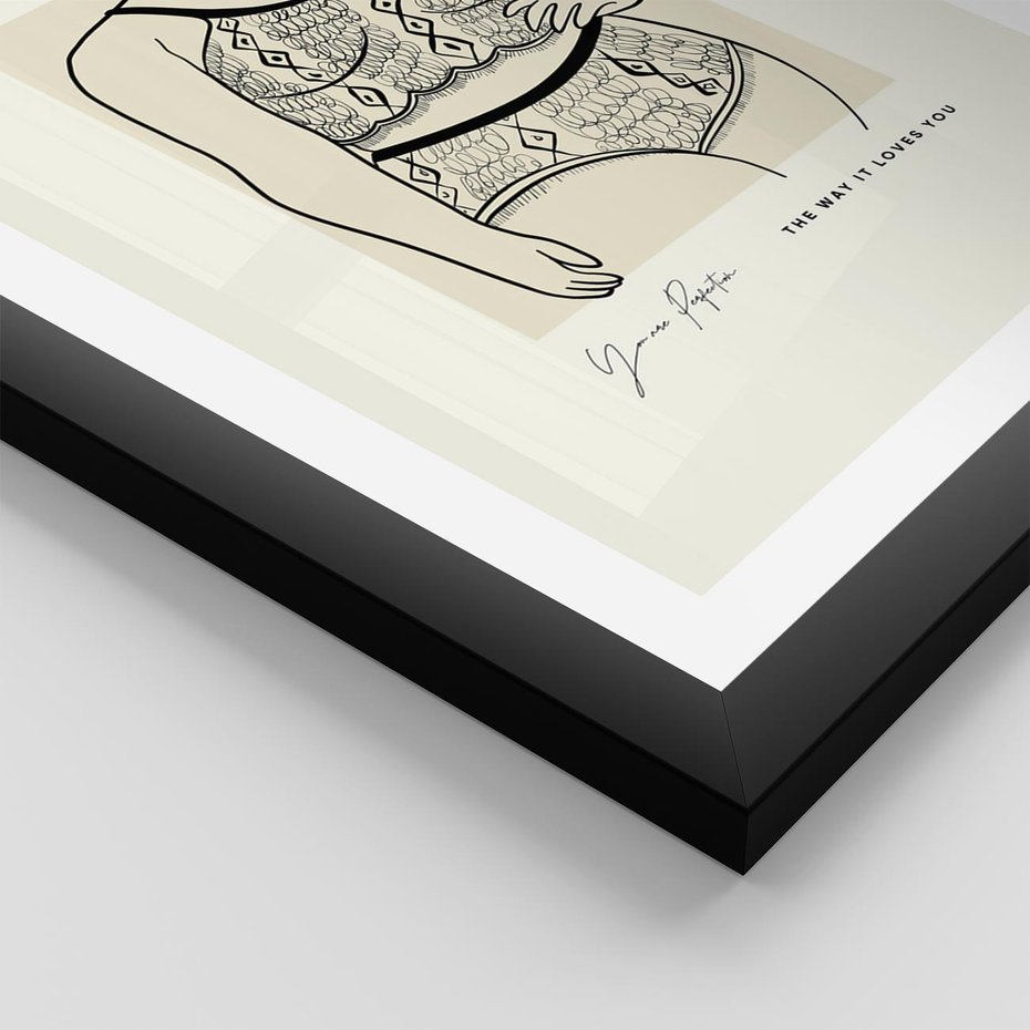 Plakat w ramie 30x40 - Spojrzenia Wewnętrznych Widoków - nowoczesna sztuka kobieca, plakat - rama czarna