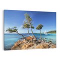 Obraz na płótnie 70x50 - Korsyka - morze i drzewa - Korsyka, morze