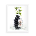 Plakat w ramie 40x50 - Orchidea w Spa - spa, orchidea - rama biała