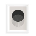 Plakat w ramie 50x70 - Boho Przenikanie Uroku - abstrakcyjna kompozycja, okręgi - rama biała