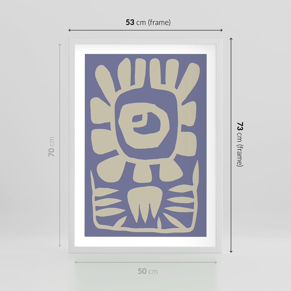 Plakat w ramie 50x70 - Widok Abstrakcyjny - skandynawski styl, plakat - rama biała