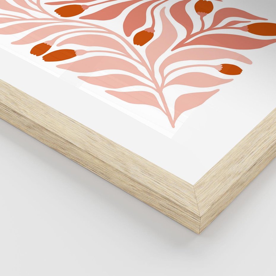 Plakat w ramie 30x40 - Nieskrępowane wyobraźnie kolorów - kwiaty, pastelowe kolory - rama drewno