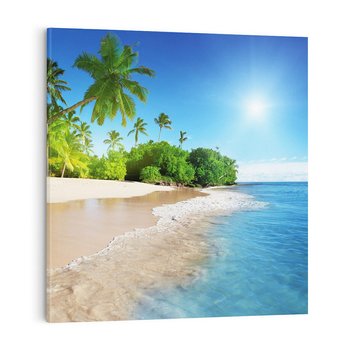 Obraz na płótnie 40x40 - Rajskie plaże Karaibów - Karaiby, plaża