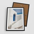Plakat w ramie 50x70 - Powitanie Wyspy - Santorini, drzwi - rama czarna