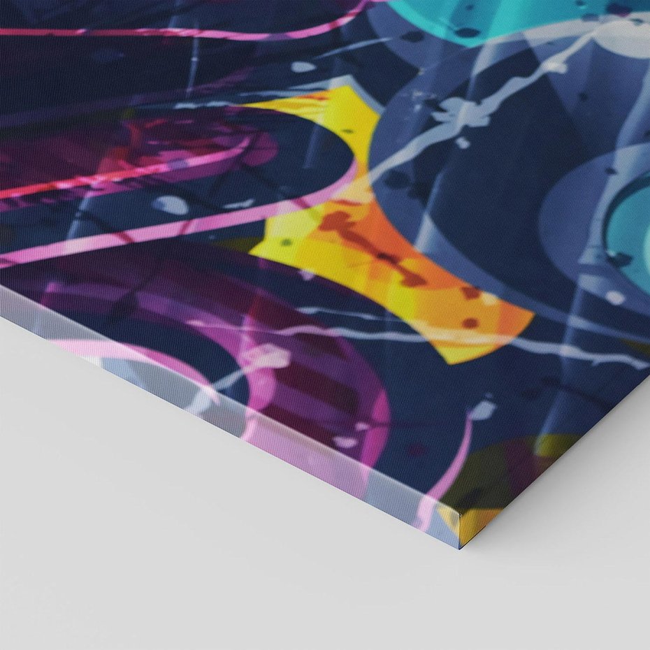 Obraz na płótnie 100x70 - Świat minionków w graffiti - minionek, graffiti