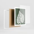 Plakat w ramie 40x50 - Migotliwe Wnętrze Zieleni - zielony plakat, roślinne motywy - rama biała