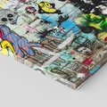 Obraz na płótnie 60x60 - Energiczne wybuchy graffiti - graffiti