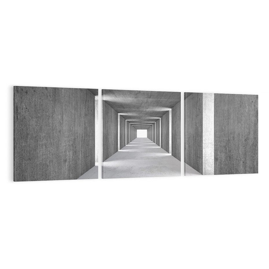Obraz na płótnie 120x40 - Abstrakcyjna głębia - 3D, tunel
