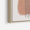 Obraz w ramie 80x120 - Rozmyte Widzenia - abstrakcyjna akwarelowa plama, nieregularne kreski - rama drewno