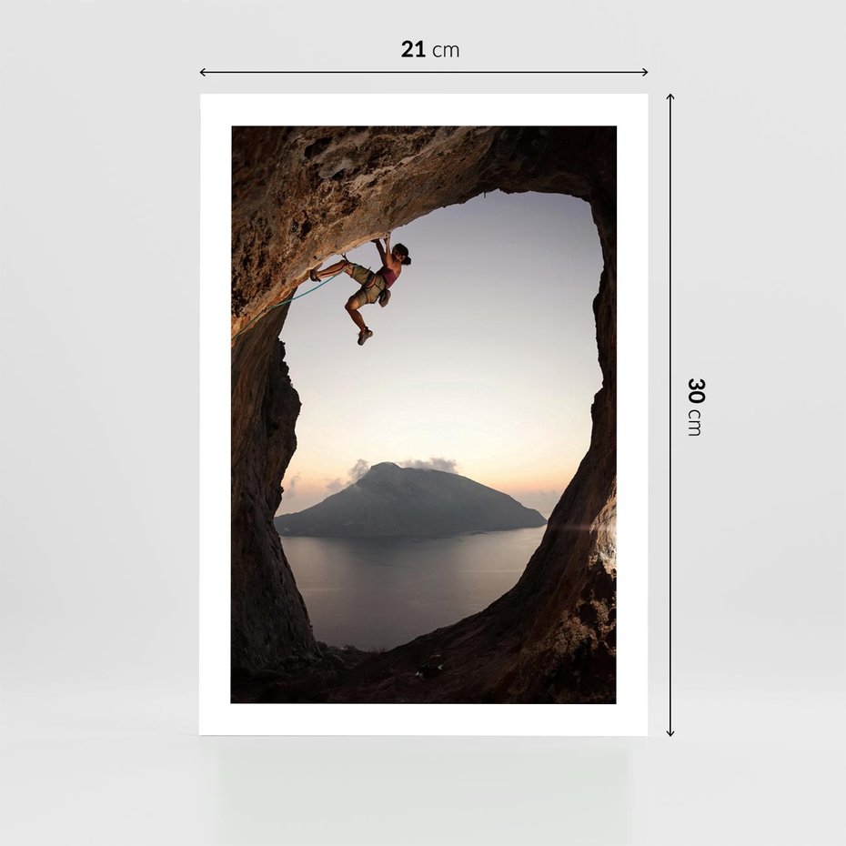 Plakat bez ramy 21x30 - Wspinaczka na Wysokie Góry - wspinaczka, góry