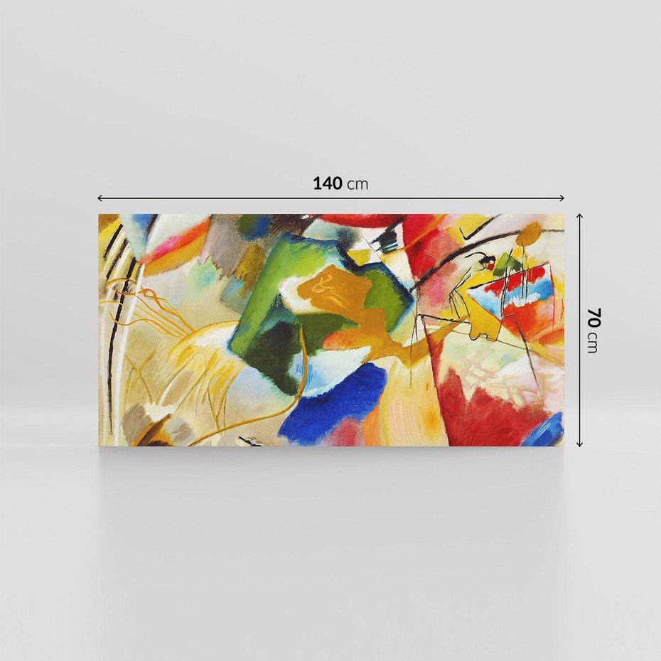 Obraz na płótnie 140x70 - "Obraz z Zielonym Centrum" (1913) Wassily Kandinsky - Reprodukcja - reprodukcja, obraz na płótnie