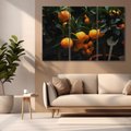 Obraz na płótnie 120x80 - Mandarynki Drzewko Urodzaju - mandarynki, drzewko