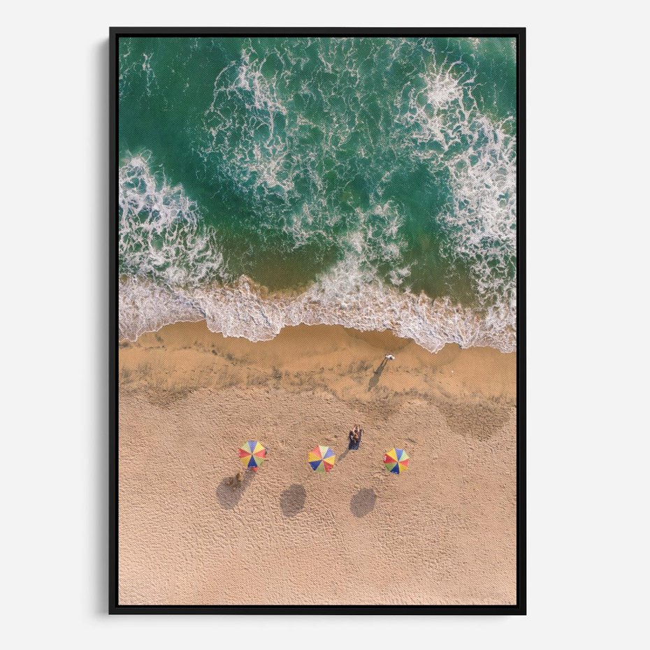 Obraz w ramie 70x100 - Letnie Wakacje na Horyzoncie - plaża, morze - rama czarna