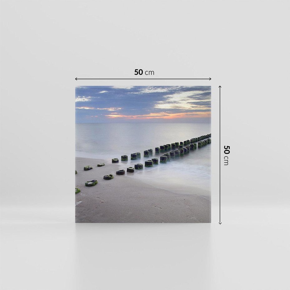 Obraz na płótnie 50x50 - Plaża Morskiej Błogości - plaża, morze