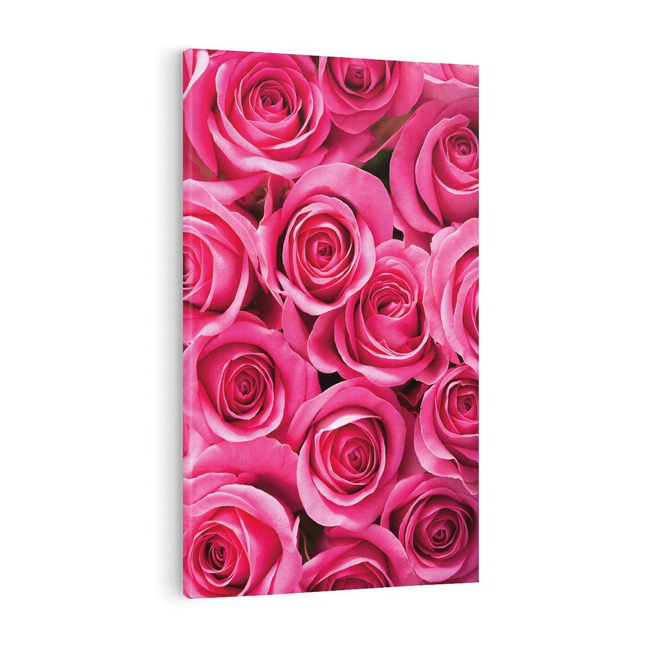 Obraz na płótnie 50x70 - Romantyczne róże w pełnym rozkwicie - róże, kwiaty