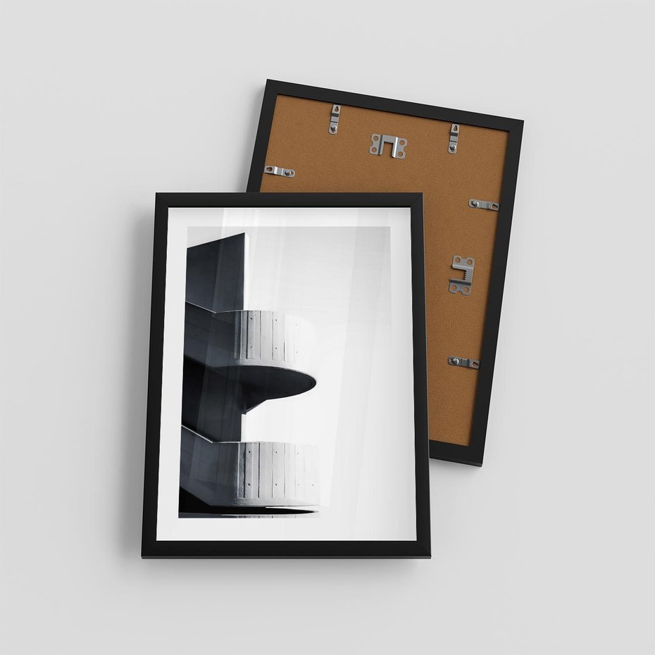 Plakat w ramie 30x40 - Elegancja Współczesności - architektura, nowoczesne formy - rama czarna