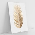 Obraz na płótnie 70x100 - Złoty blask palmowego liścia - złota, palma