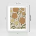Plakat w ramie 40x50 - Uspokojenie Wśród Roślin - nowoczesny plakat, roślinność - rama biała