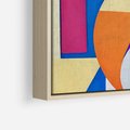 Obraz w ramie 80x80 - Migotliwe Impulsy Dźwięku - różne geometryczne formy, koła - rama drewno