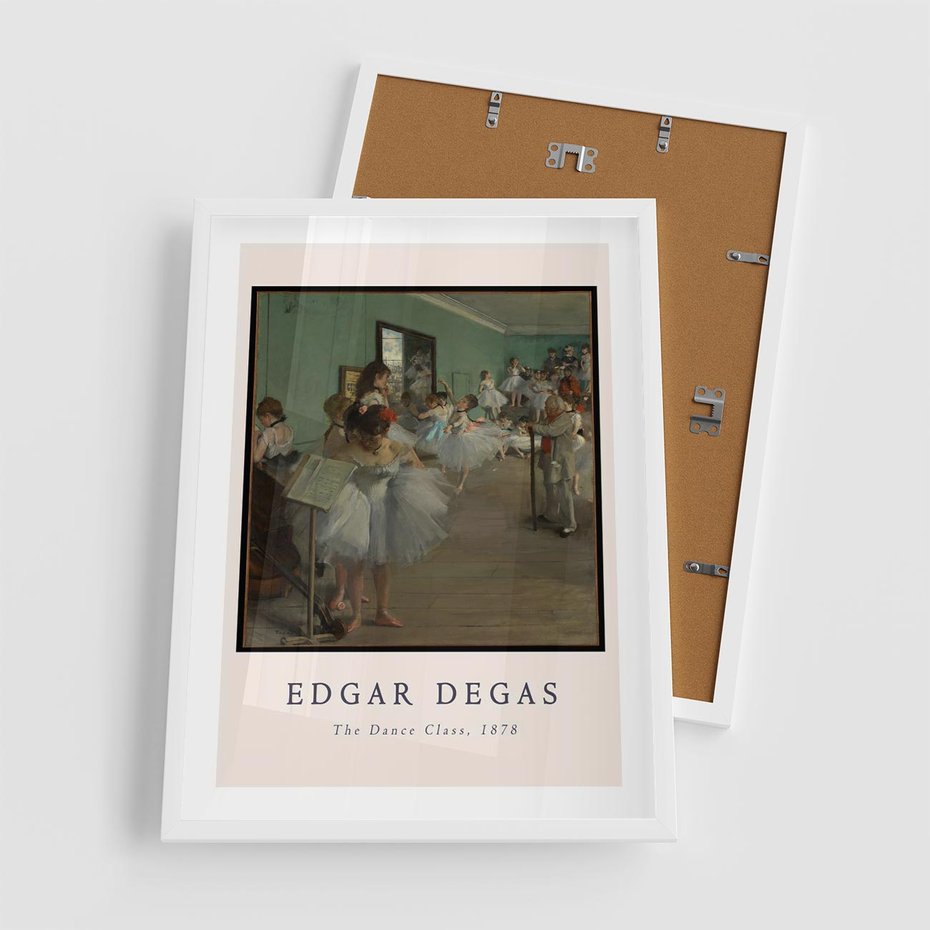 Plakat w ramie 50x70 - Elegancja Baletu - Edgar Degas, reprodukcja obrazu - rama biała