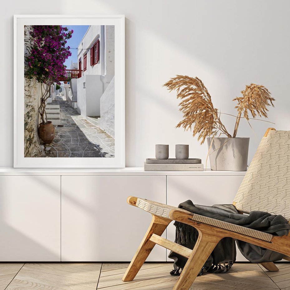 Plakat bez ramy 21x30 - Perspektywiczna Uliczka: Miejski Labirynt - uliczka, perspektywa