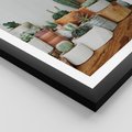 Plakat w ramie 50x70 - Kaktusowa Galeria w Doniczkach - kaktusy w doniczkach, fotografia - rama czarna