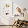 Plakat bez ramy 30x40 - Artystyczna Dusza - boho kompozycja, kapelusz słomkowy